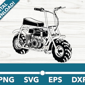 Motorcycle Chopper Mini Bike Classic SVG, Car Clipart, Fast Motorcycle Files for Cricut and Silhouette, Dxf, Png, Vector