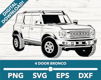 4 Door SUV Lifted Offroad Trucks SVG, Pickup Truck Clipart, Pickup Truck Files for Cricut and Silhouette, Dxf, Png, Vector