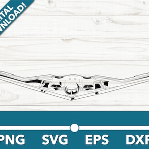 Stealth Bomber Military Aircraft SVG, Car Clipart, Fast Car Files for Cricut and Silhouette, Dxf, Png, Vector
