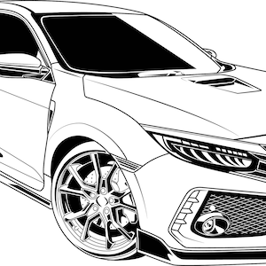 JDM Street Car Sports Car Import SVG, Clipart, Fast Files for Cricut and Silhouette, Dxf, Png, Vector
