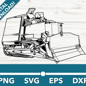 Killdozer Bulldozer Flatten Raze SVG, Car Clipart, Fast Files for Cricut and Silhouette, Dxf, Png, Vector
