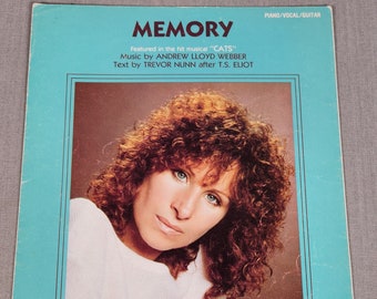 Memory Sheet Music CATS Musical Barbra Streisand Lloyd Webber 1981