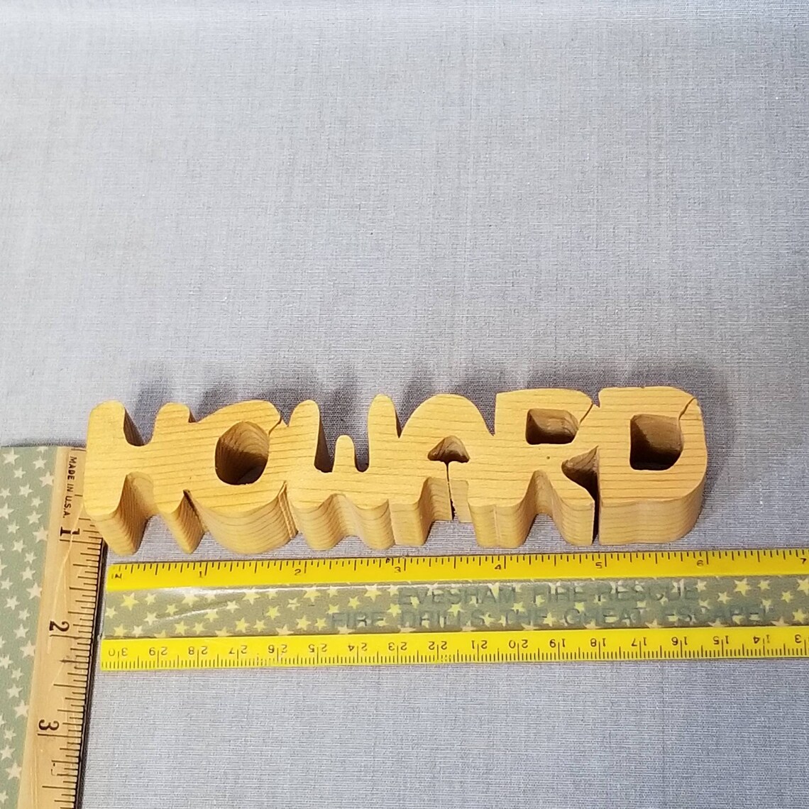 Personalized Carved Name Plate for HOWARD made of Wood 6 Etsy