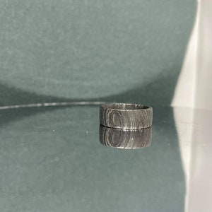 sz.8.75 Carbon damascus ring