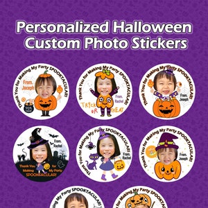 Halloween Stickers, Thank You Favor Stickers, Personalized Halloween Favor Stickers, HalloweenSticker, Favor Sticker Label, Birthday Sticker