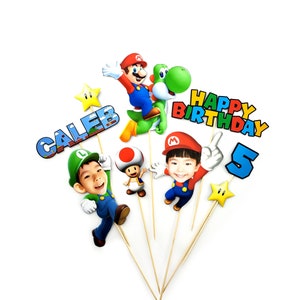 Super Mario Cake Topper, Mario Brothers Cake Topper