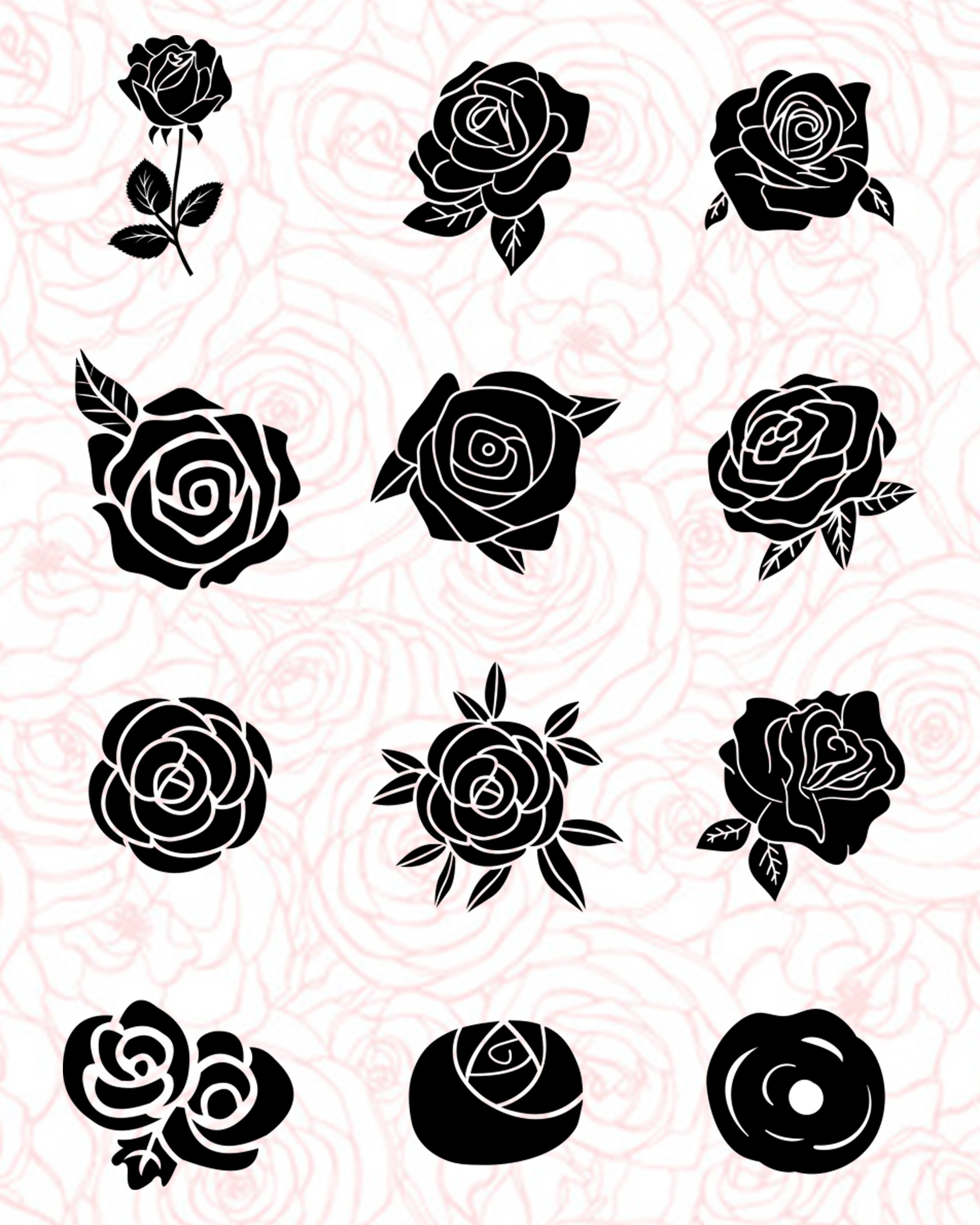 Rose, Rose SVG File, Valentine, Flower, Instant Download, Cricut ...