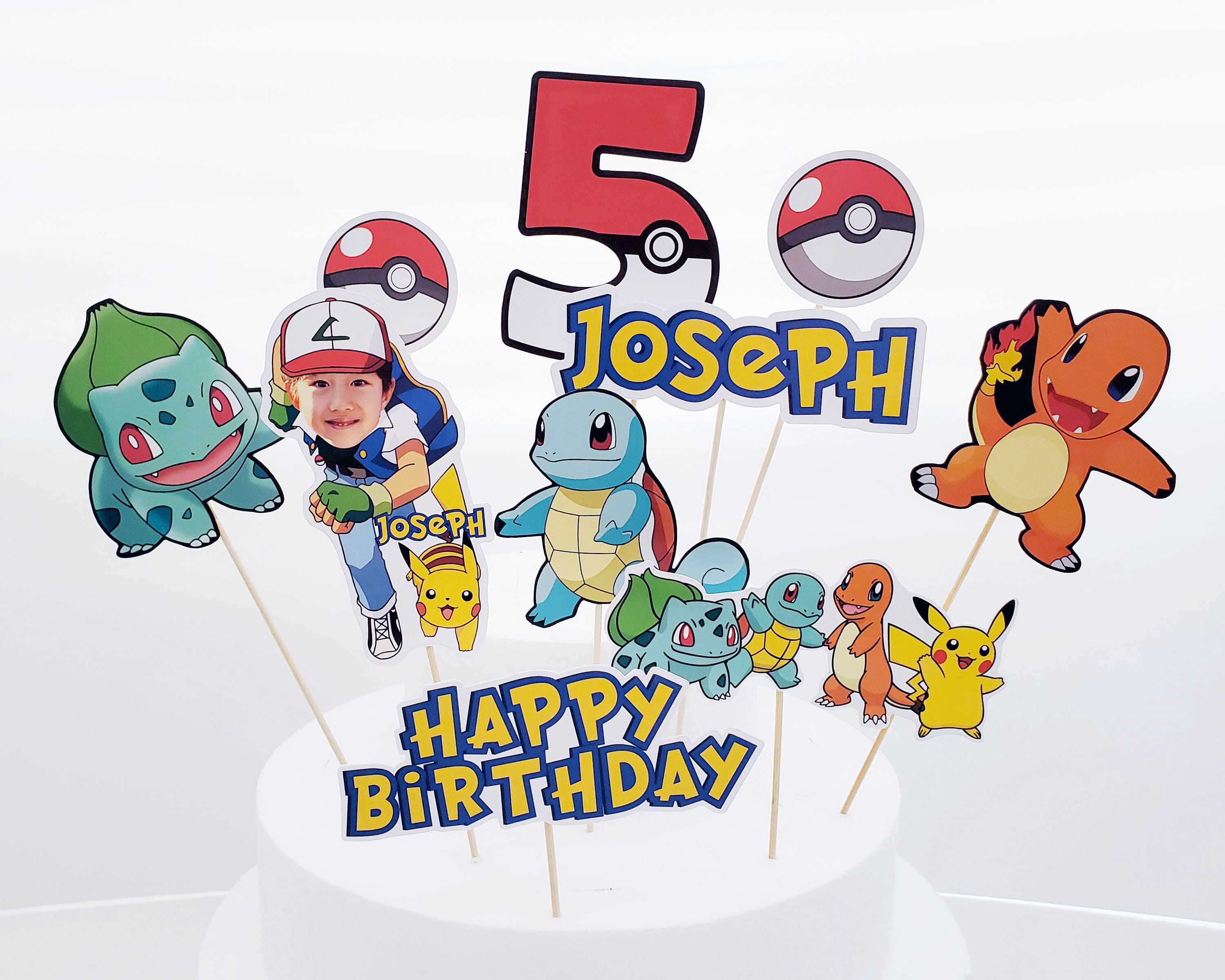 Pokemon topper Pokemon cake topper Birthday topper | Etsy