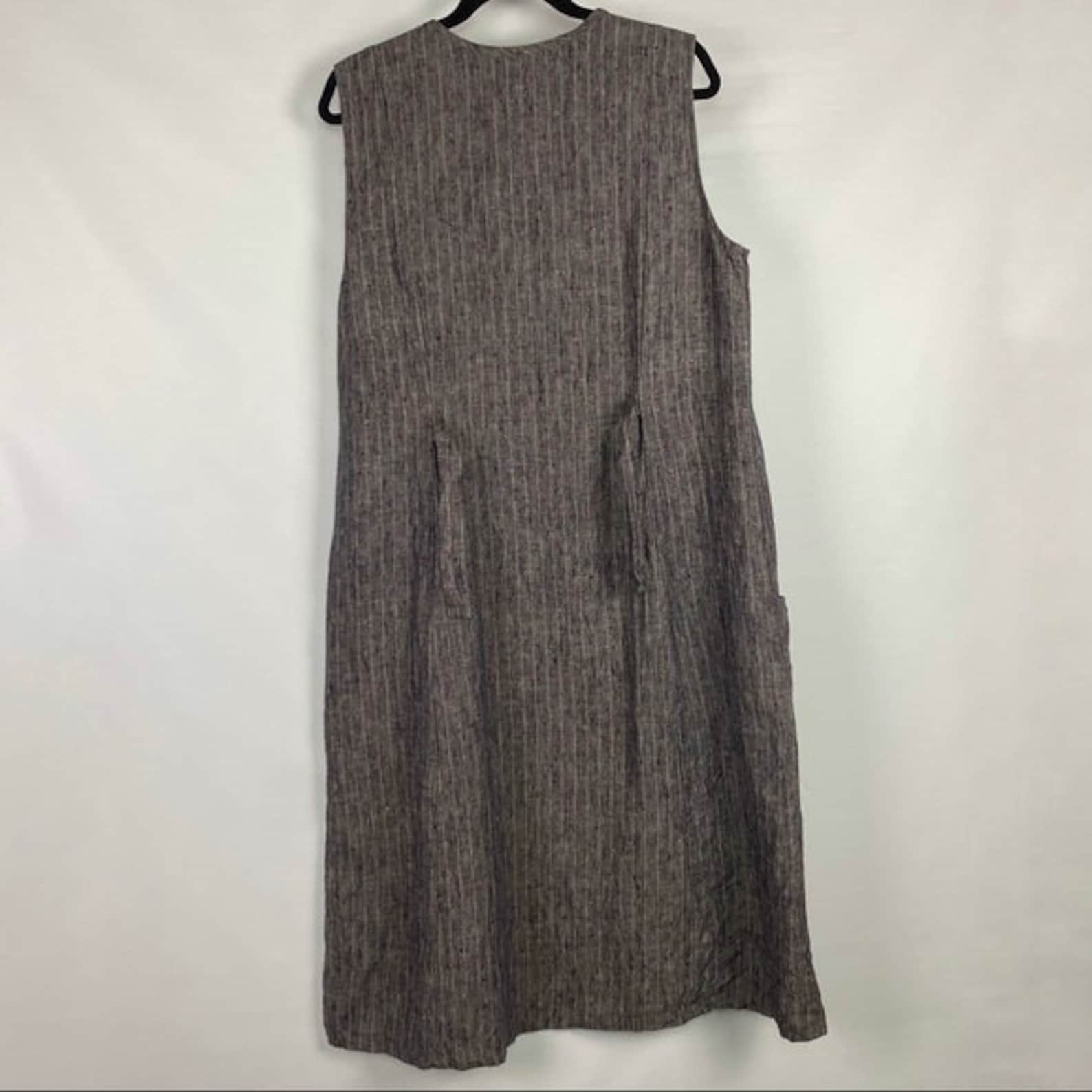 Vintage 90s Flax by Jeanne Engelhart 100% Linen dress | Etsy