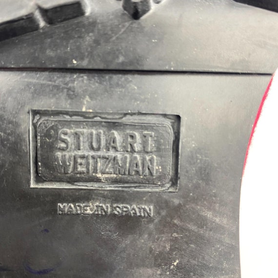 Vintage Stuart Weitzman Red Gore-Tex Lace-Up Squa… - image 8