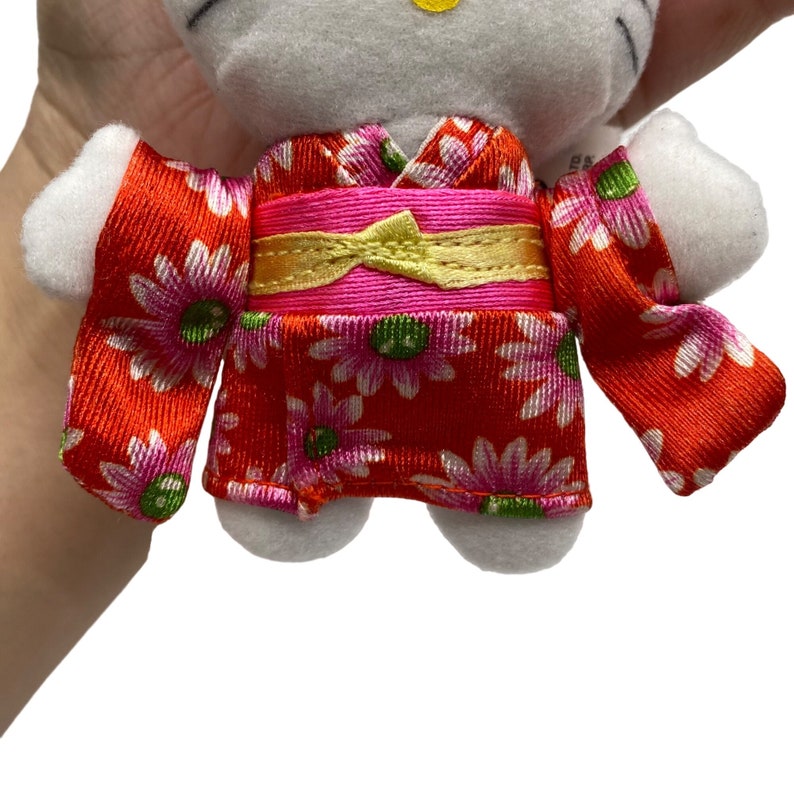 00' Sanrio HELLO KITTY Geisha Red/pink Floral KIMONO Plush Toy Key Chain 3.5 Collectable Etsy