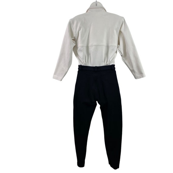 Vintage Seattle Gear White/Black Stirrup Jumpsuit… - image 4