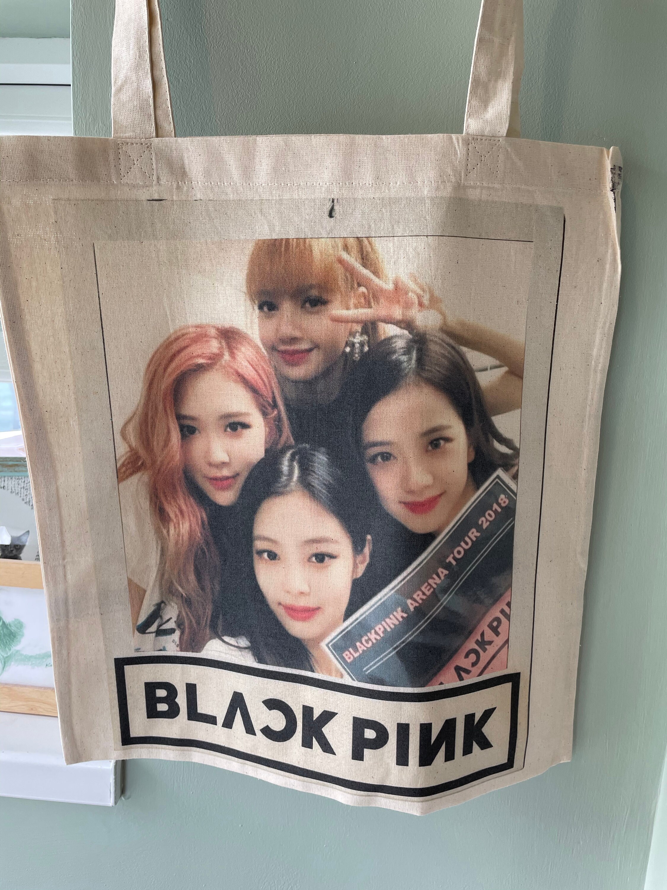 Black Pink Kpop cotton tote bag Etsy
