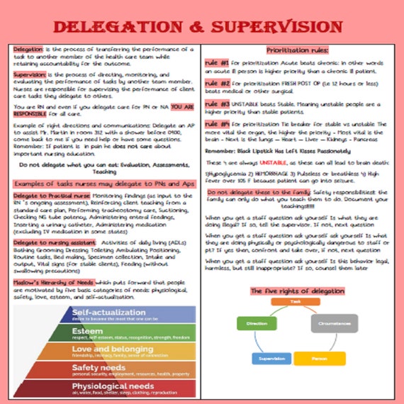 Nursing Delegation 5 Rights