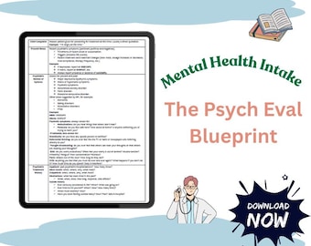 The Psych Eval Blueprint: A Complete Mental Health Intake Guide. Psychiatric Evaluation & Mental Status Tool