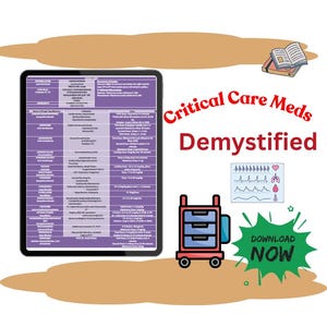 集中治療薬をシンプルに：ICU薬剤、人工呼吸器設定、アラーム、クラッシュカート、投薬計算のクイックガイド | デジタルダウンロード