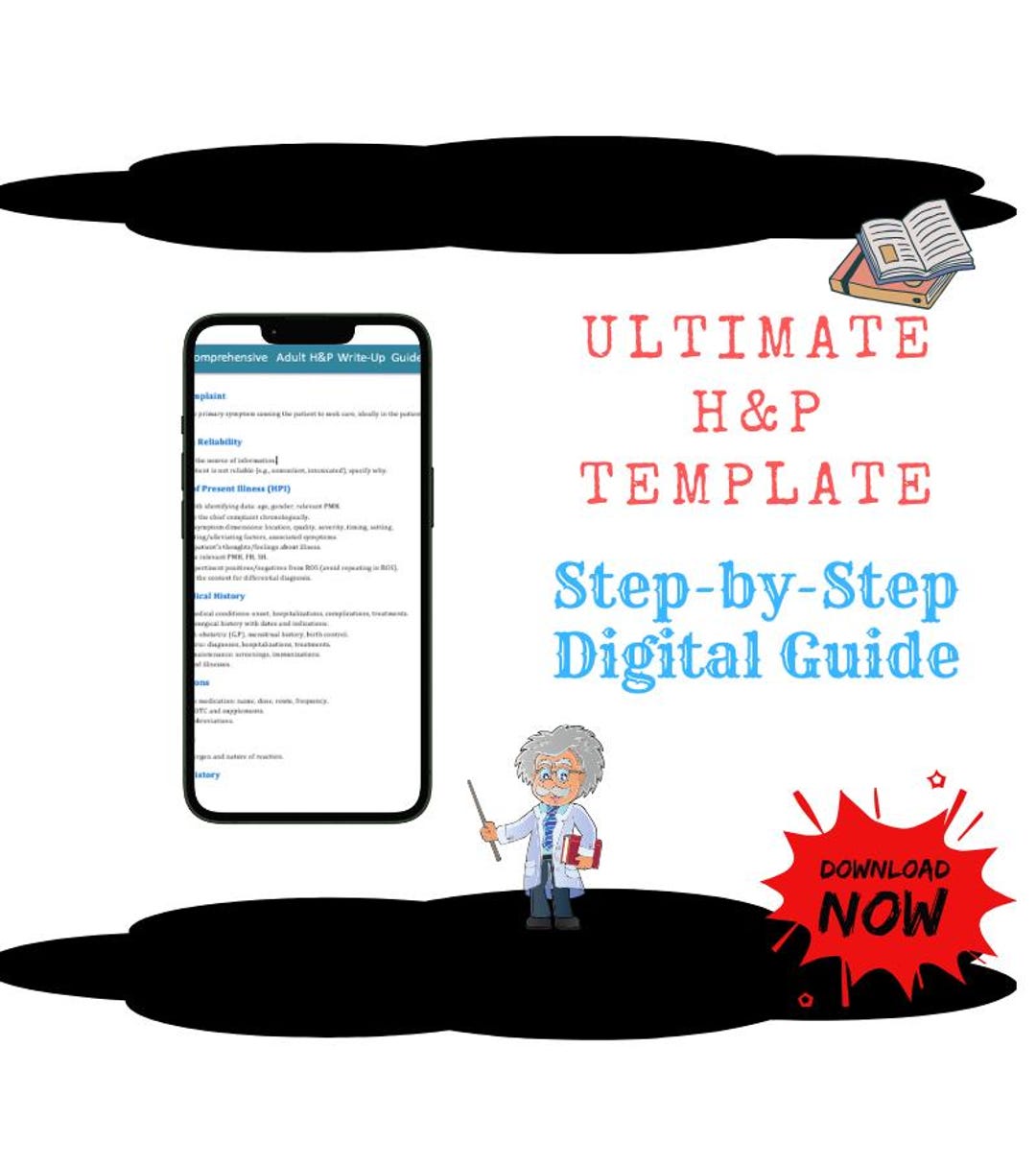 Ultimate H&P Template – Step-by-step Digital Guide to Writing Detailed ...