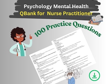 NP Exam: 100 Mental Health Psychology Practice Questions (PDF Download)