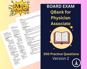 PA Board Prep: 200 Challenging Practice Questions (PDF)