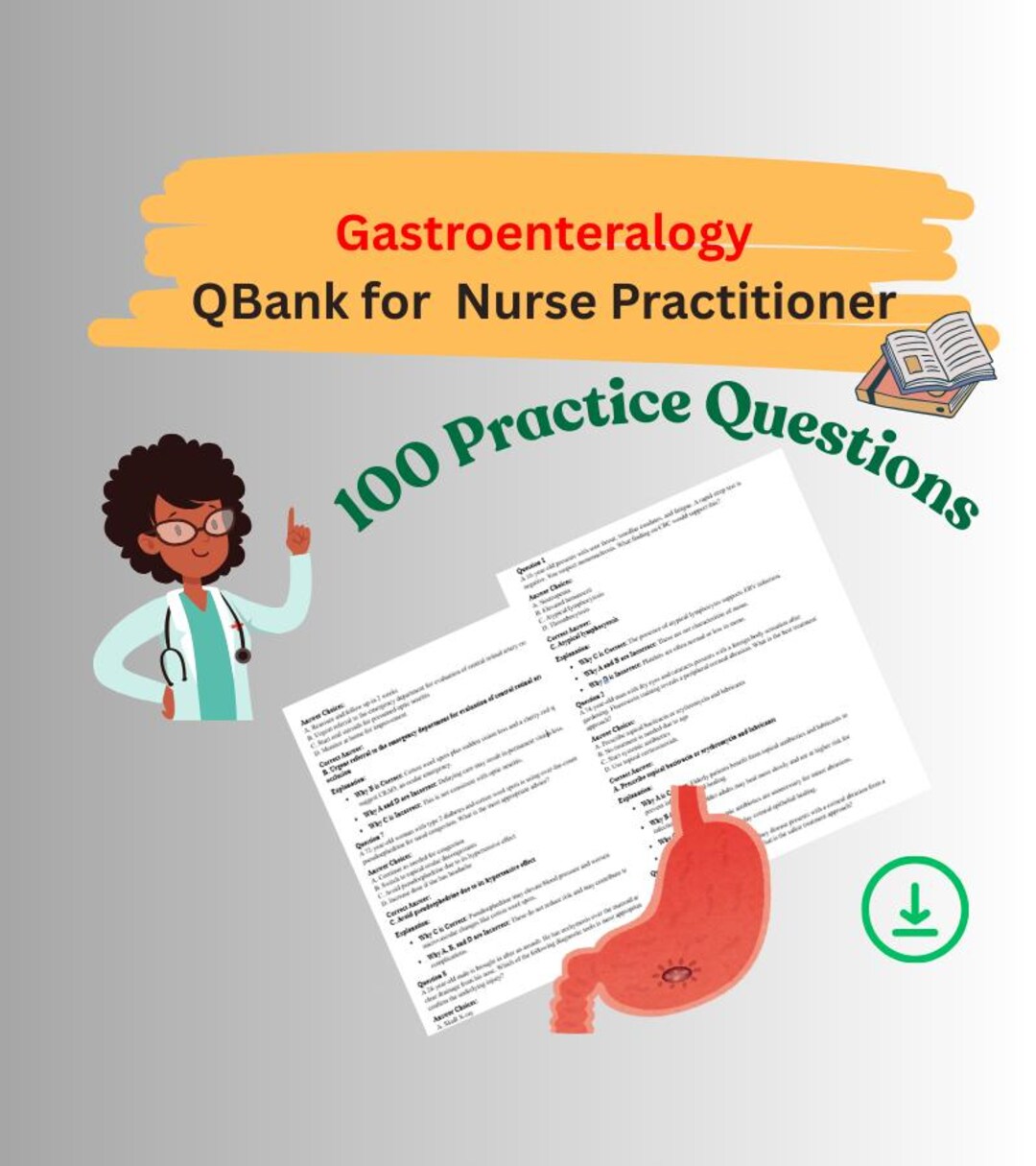 100 Gastroenterology Practice Questions for NP Exam | Challenging Q&A ...