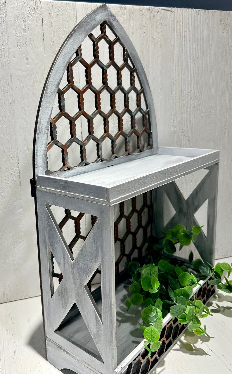 Rustic Farmhouse Tiered Tray Shelves Etsy