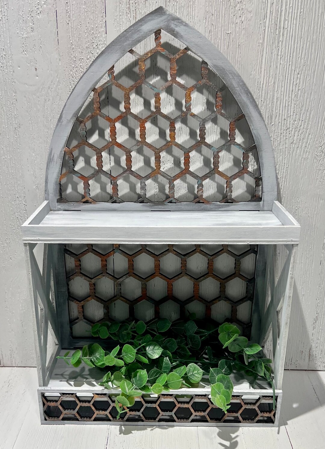 Rustic Farmhouse Tiered Tray Shelves Etsy