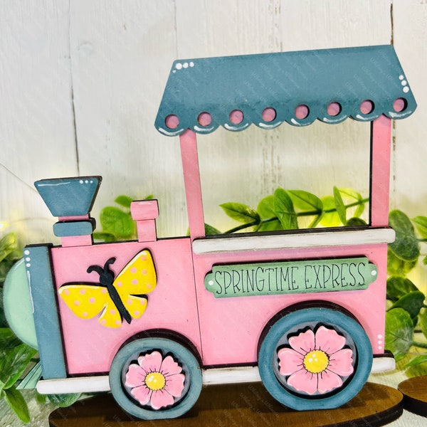 Spring Train Shelf Sitter/Tiered Tray decor