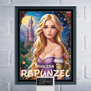 Princess Rapunzel Counted Cross Stitch Pattern | Digital Download PDF Chart