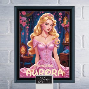 Princess Aurora Counted Cross Stitch Pattern | Digital Download PDF Chart