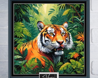 Tiger Counted Cross Stitch Pattern | Digital Download PDF Chart