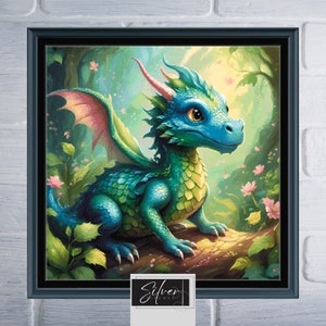 Baby Dragon Counted Cross Stitch Pattern | Digital Download PDF Chart