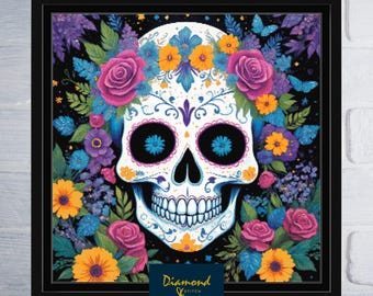 Sugar Skull Counted Cross Stitch Pattern | Digital Download PDF Chart