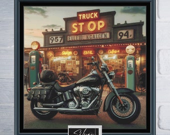 Harley Davidson Counted Cross Stitch Pattern | Digital Download PDF Chart