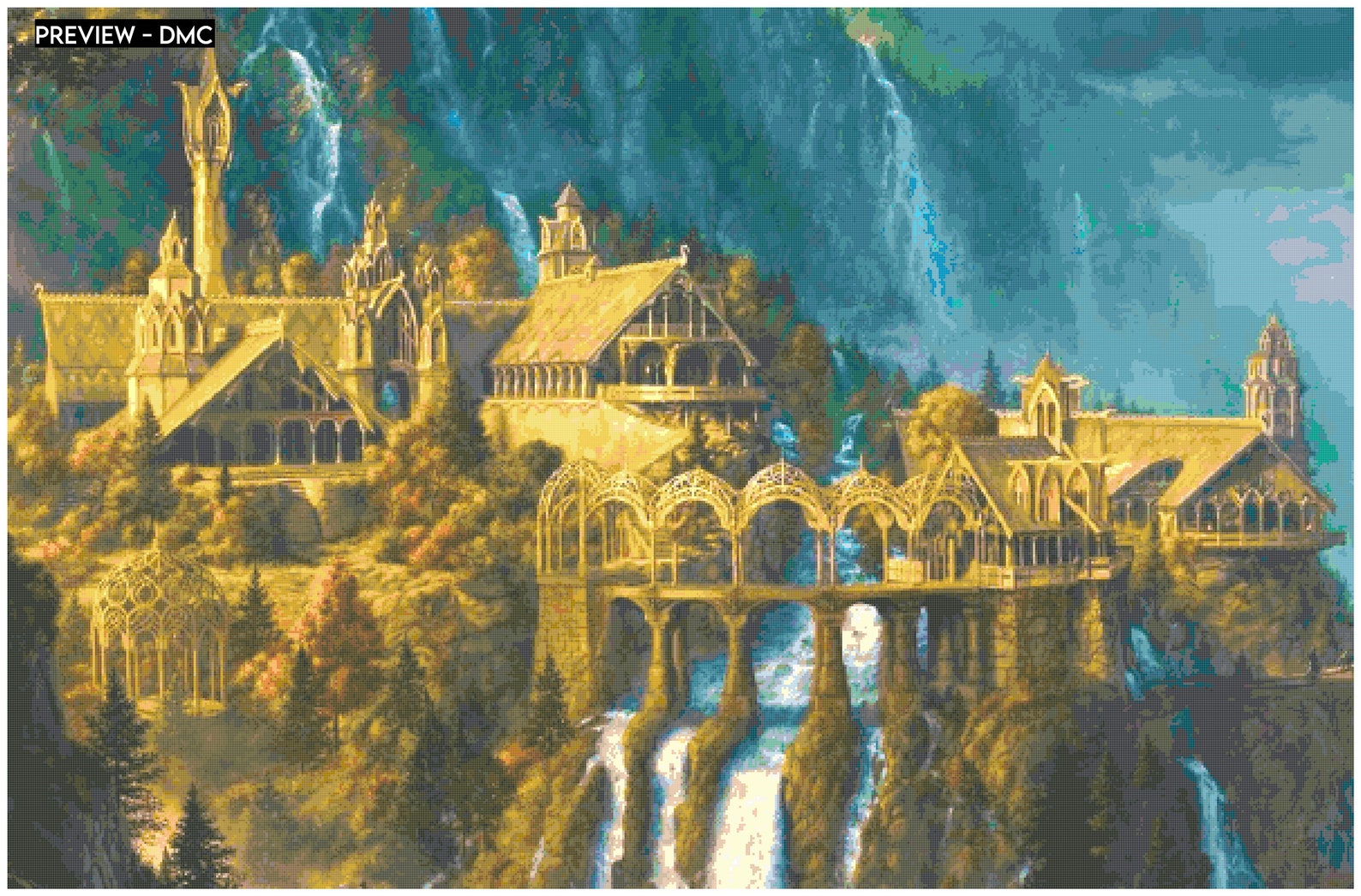 E0007 Rivendell Counted Cross Stitch Pattern Digital | Etsy