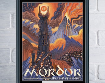 Mordor Poster | LOTR | Counted Cross Stitch Pattern | Digital Download PDF Chart