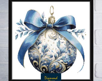 Christmas Bauble Counted Cross Stitch Pattern | Digital Download PDF Chart