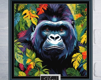 Gorilla Counted Cross Stitch Pattern | Digital Download PDF Chart