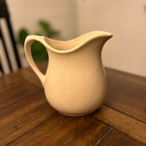 Antique Ironstone Pitcher: Creamy Off-White Decor