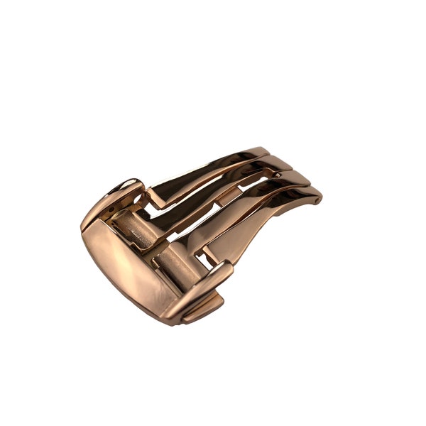 New Rose Gold Stainless Steel Deployment Clasp Buckle fit most watch Strap Band 16mm 18mm 20mm + pins and tool