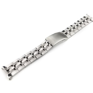19mm 20mm Silver Stainless Steel Strap Band Bracelet fit most Watches + pins