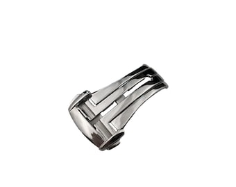New Silver Stainless Steel Deployment Clasp Buckle fit most watch Strap Band 16mm 18mm 20mm + pins and tool