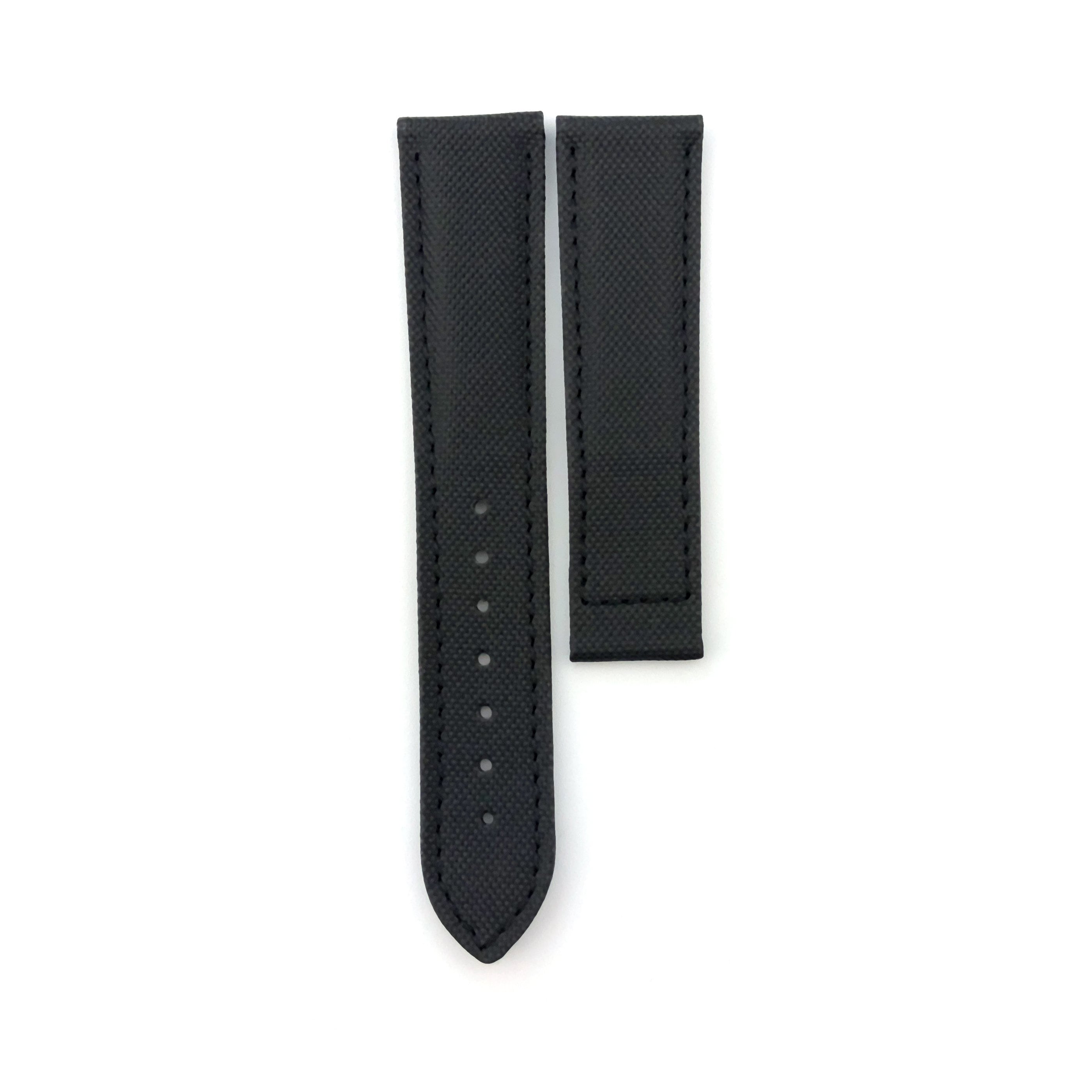 ブラックナイロン/ファブリックレザー 19 mm 20 mm 22 mm ストラップ