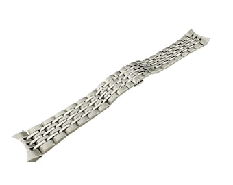 22mm Silber gebogenes Ende Edelstahl Strap Band Armband Pins & DIY-Werkzeug inklusive
