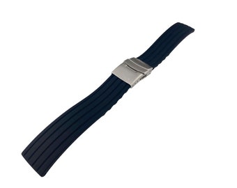 18mm 20mm 22mm 24mm zwart rubberen siliconen band band past op de meeste horloges inzetsluiting/gesp + pinnen en diy tool inbegrepen