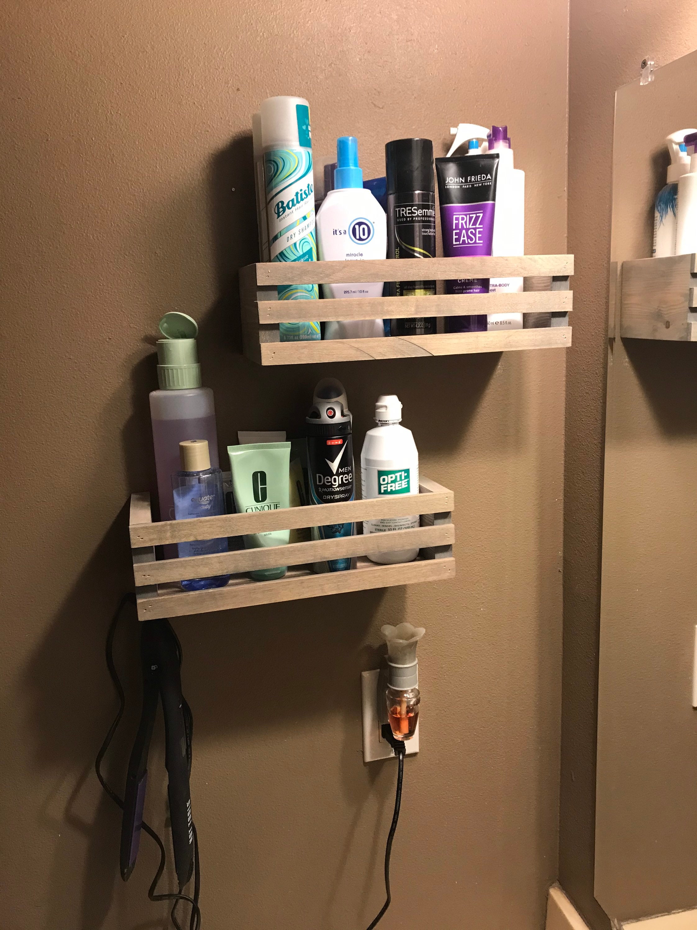 Bathroom Shelf Wood Crate Wooden Crate Shelf Bathroom Etsy