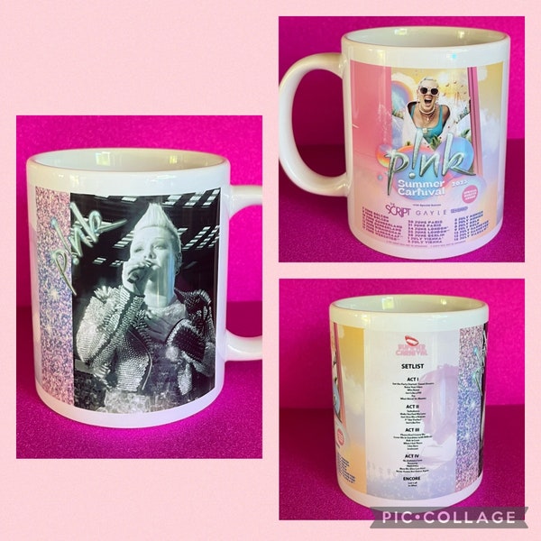 Carnaval d'été P!NK - dates de concerts - set list tasse en céramique 11 oz - marchandise