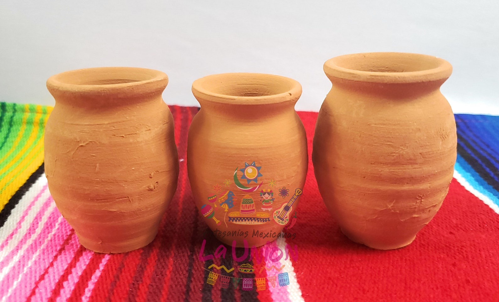 Hand Made Mexican Clay Shot Glass Tequilero 6 Pack Or 12 Etsy