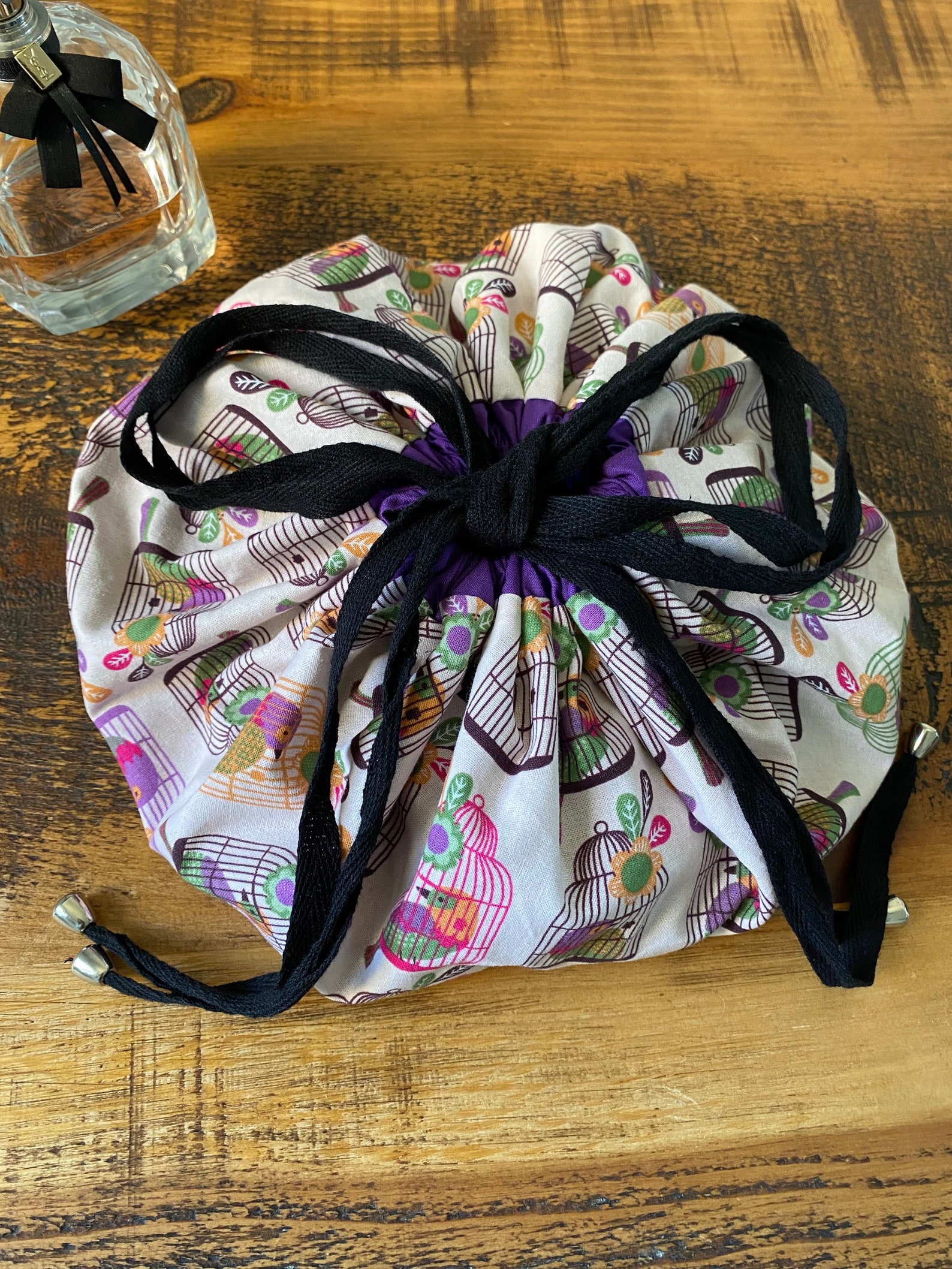 Flat Bottom Makeup Bag Drawstring Bag Toiletry Bag Etsy UK