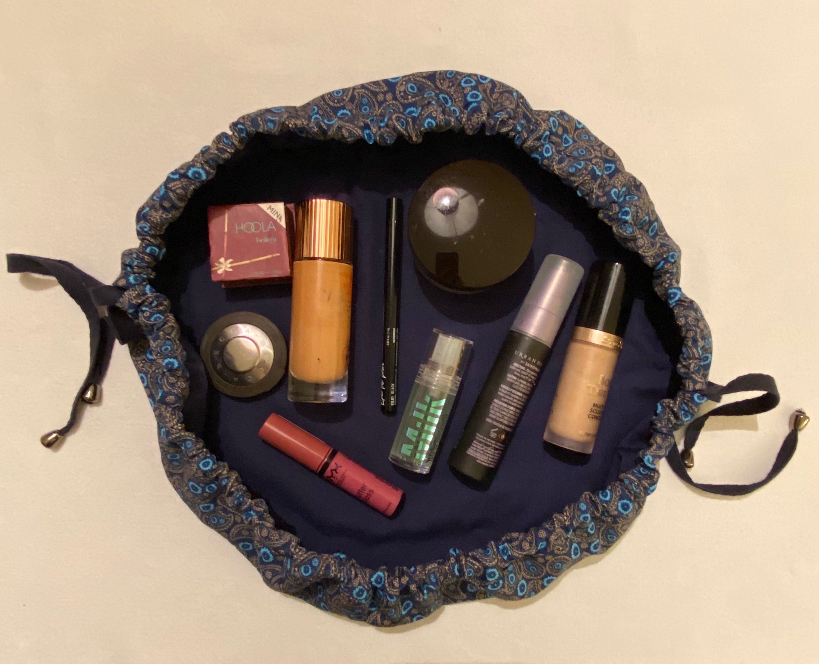 Flat Bottom Makeup Bag Drawstring Bag Toiletry Bag Etsy Denmark