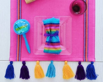 Mexican table runner, Mexican Jerga, Mexican table linen, Mexican decor, party table runner, boho deco, fiesta table runner, 5 de mayo